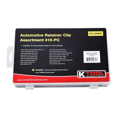 KTI04630 image(0) - Automotive Retainer Clip Assortment 415pc