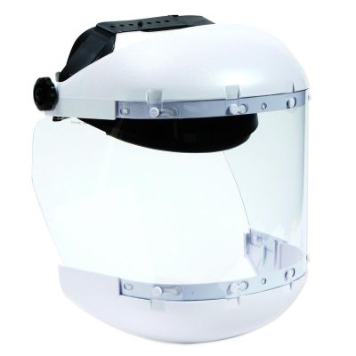 SRWS31140 image(0) - Sellstrom - Face Shield - 311 Series - 6.5" x 19.5" x .040" Window - Clear AF - Ratcheting Headgear - Dual Crown
