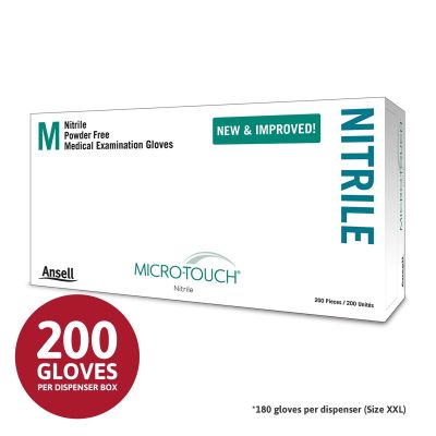 MFX6034303 image(0) - Microflex Nit Disp Gloves NL PF Exam Blue Large Box/200 units