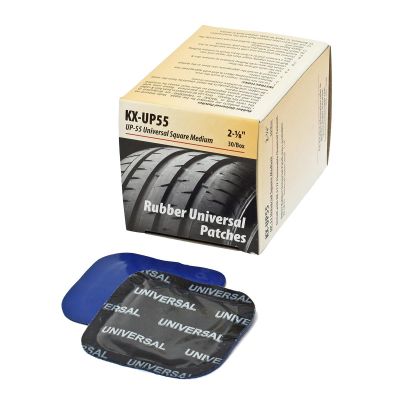 KEXKX-UP-55 image(0) - KEX Tire Repair Rubber Reinforced Universal Patch, Square 2-1/8" (54mm) 30 Count