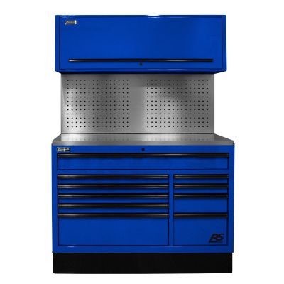 HOMBLCTS54002 image(0) - 54 in. CTS Centralized Tool Storage with Tool Board Back Splash Set, Blue