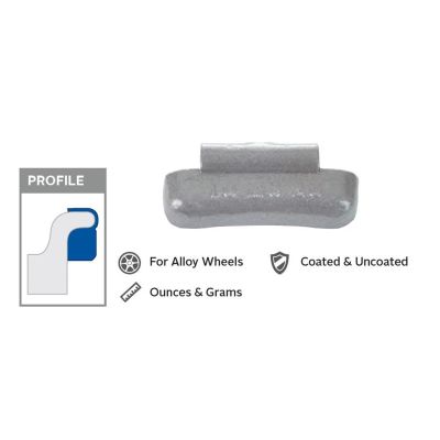 PWWMC150N image(0) - Wegmann Automotive 1.5 oz. Coated Mag Weight (Box of 25)