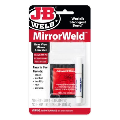 JBW33701 image(0) - J B Weld J-B Weld 33701 MirrorWeld Rear View Mirror Adhesive - 0.2 oz.