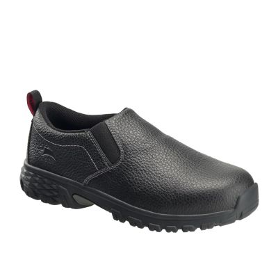 FSIA7001-9.5W image(0) - Avenger Work Boots Flight Series - Men's Low Top Slip-On Shoes - Aluminum Toe - IC|SD|SR - Black/Black - Size: 9.5W