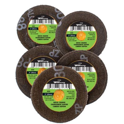 FOR71602 image(0) - Quick Change Sanding Disc, 80 Grit, 2 in (5-pack of Forney 71745)