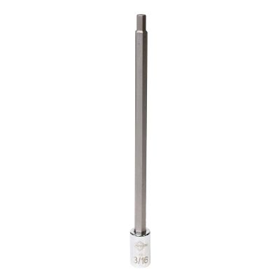 MAY16662 image(0) - Mayhew Mayhew 3/16-Inch SAE Hex Long Insert Socket Bit, 1/4-Inch Drive