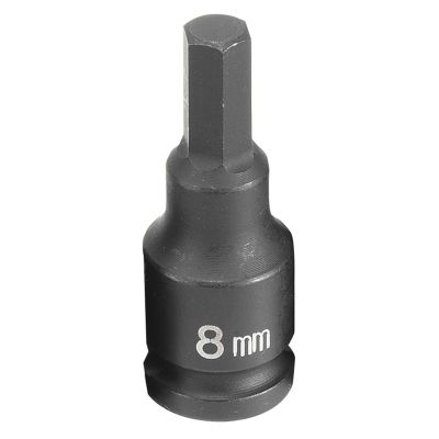 GRE1908M image(0) - Grey Pneumatic SOC 8MM 3/8D IMP HEX MALE