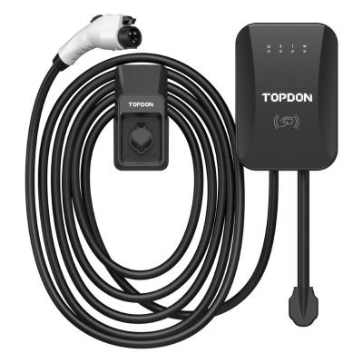 TOPEC00175 image(0) - PulseQ AC Home EV Charger 25FT - 40A Level 2 EV Charger w/25FT Cable J1772 Plug, RFID Mode