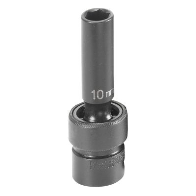 GRE1010UMD image(0) - Grey Pneumatic SOC 10MM 3/8D IMP UNIV 6PT DP BLK