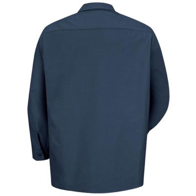 VFISP14NV-RG-4XL image(0) - Workwear Outfitters Men's Long Sleeve Indust. Work Shirt Navy, 4XL