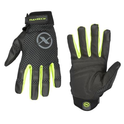 LEGGH360XL image(0) - Legacy Manufacturing Flexzilla® High Dexterity FlexFit Gloves, Polyurethane Palm, Black/ZillaGreen™, XL