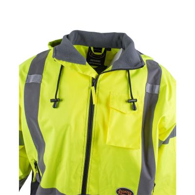 SRWV1130460U-L image(0) - Pioneer Pioneer - Waterproof Bomber Jacket - Hi-Viz Yellow/Green - Size Large