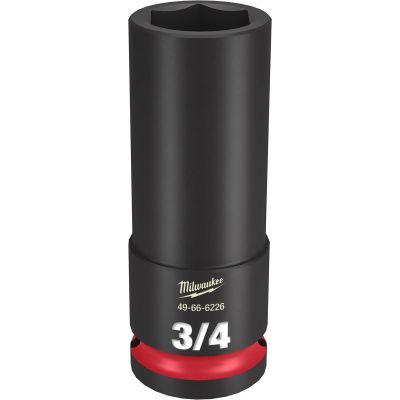 MLW49-66-6226 image(0) - Milwaukee Tool SHOCKWAVE Impact Duty 1/2"Drive 3/4" Deep 6 Point Socket