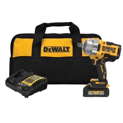 DWTDCF964GH1 image(0) - DeWalt 20V MAX XR Brushless Cordless 3/4 In. High Torque Impact Wrench With Hog Ring Anvil Kit With XR Powerstack