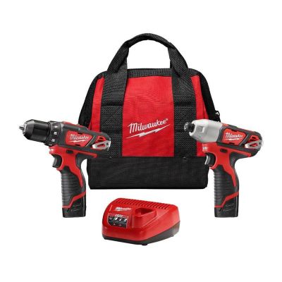 MLW2494-22 image(0) - Milwaukee Tool M12 CORDLESS DRILL/DRIVER HEX IMP 2-PC (1) BATT KIT