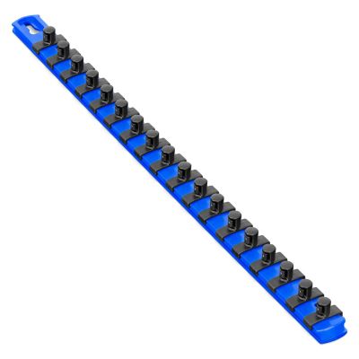 ERN8404 image(0) - Ernst Mfg. 18” Socket Organizer and 18 Twist Lock Clips - Blue - 3/8”