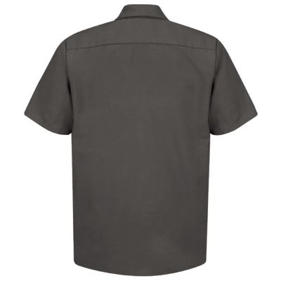 VFISP24CH-SS-M image(0) - Workwear Outfitters MENS SHORT SLEEVE CHARCOAL POPLIN WORK SHIRT