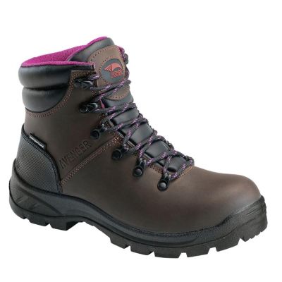 FSIA8675-10M image(0) - Avenger Work Boots Builder Series - Women's Boots - Soft Toe - EH|SR - Brown/Black - Size: 10M