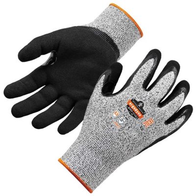 ERG17982 image(0) - Ergodyne 7031 S Gray Nitrile-Coated Cut-Resis Gloves A3 Level