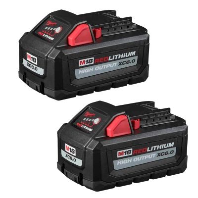 MLW48-11-1862 image(0) - Milwaukee Tool M18 REDLITHIUM HIGH OUTPUT XC6.0 Battery Pack (2 Pk)
