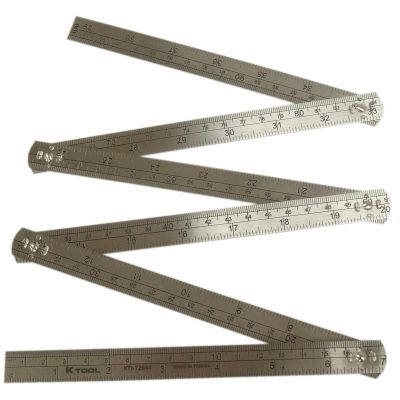 KTI72644 image(0) - K Tool International Steel Folding Rule 3' Length