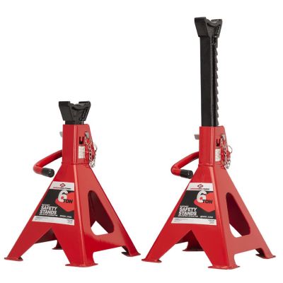 INT3306A image(0) - AFF - Jack Stands - 6 Ton Capacity - Ratcheting - Double Locking - Pair