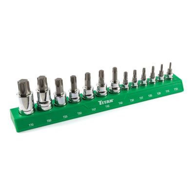 TIT85532 image(0) - Titan 13 pc. Torx Bit Socket Set