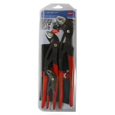 KNP9K0080122US image(0) - KNIPEX 3 Pc. Cobra W/Keeper (87 01 125, 87 01 250, 87 01 30