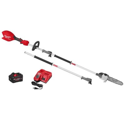 MLW3016-21PS image(0) - Milwaukee Tool M18 Fuel 18V 10 inch Brushless Cordless Battery Powered Pole Saw Kit Quik-Lok Attachment Capability, 8.0 Forge Battery