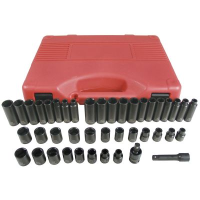 KTI37042 image(0) - K Tool International Impact Socket Set 42 piece 3/8 in. Dr. SAE and MM