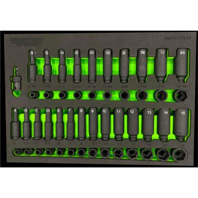 VIMIMPACT449 image(0) - Vim Products 1/4" DR MASTER  IMPACT SOCKET SET 49 PC