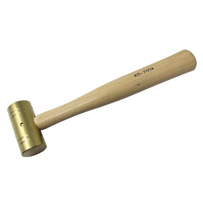 KTI71714 image(0) - 16 oz. Brass hammer with Wooden Hickory Handle