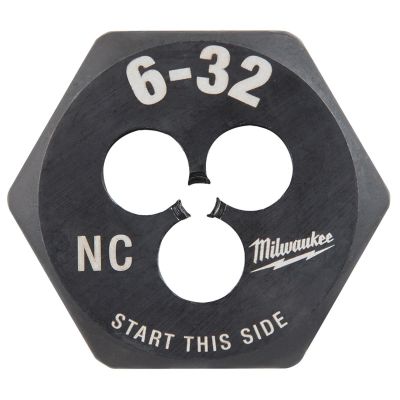 MLW49-57-5315 image(0) - Milwaukee Tool 6-32 NC 1-Inch Hex Threading Die