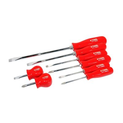 KTI19800 image(0) - SCREWDRIVER SET PHILLIPS & SLOTTED 8PC RED