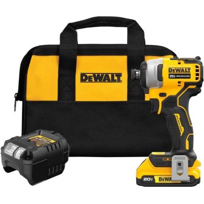 DWTDCF809D1 image(0) - DeWalt  20V MAX* ATOMIC Cordless Brushless 1/4 in Impact Driver Kit (1) Lithium Ion Battery with Charger