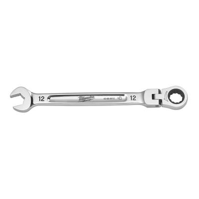 MLW45-96-9612 image(0) - Milwaukee Tool 12mm Flex Head Ratcheting Combination Wrench