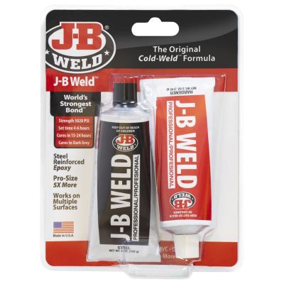 JBW8281 image(0) - J B Weld J-B Weld 8281 Professional Size Steel Reinforced Epoxy - Hardener and Steel Pack - 10 oz