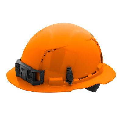 MLW48-73-1213 image(0) - Milwaukee Tool BOLT Orange Full Brim Vented Hard Hat w/4pt Ratcheting Suspension (USA) - Type 1, Class C