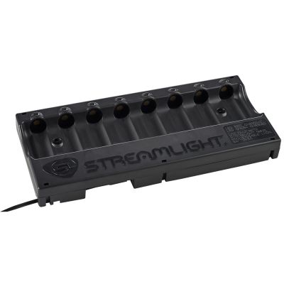 STL20220 image(0) - Streamlight Li-Ion 8-unit Bank Charger, No Battery Packs Included, Black