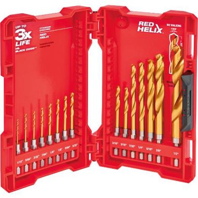 MLW48-89-4644 image(1) - 4-Piece SHOCKWAVE Red Helix Drill Bits