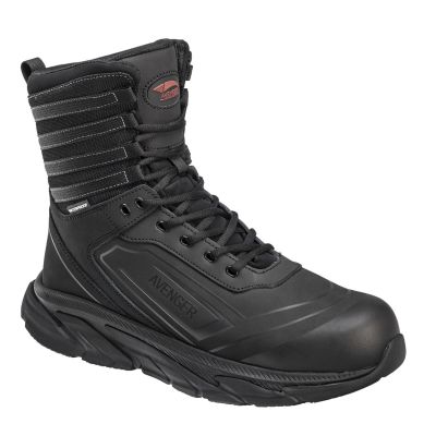 FSIA252-10W image(0) - Avenger Work Boots - K4 Series - Men's High Top 8" Tactical Shoe - Aluminum Toe - AT |EH |SR - Black - Size: 10W