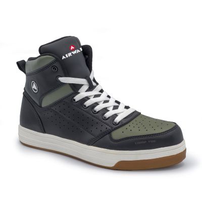 FSIAW6453-10.5W image(0) - Airwalk AIRWALK - ARENA MID Series - Men's Mid Top Shoe - CT|EH|SR - Black/Olive - Size: 10.5W