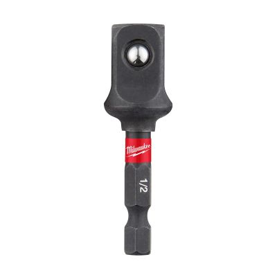 MLW48-32-5034 image(0) - Milwaukee Tool SHOCKWAVE 1/4" Hex to 1/2" Square Socket Adapter