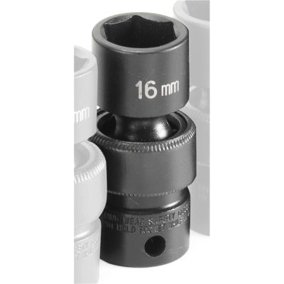 GRE1016UM image(0) - Grey Pneumatic SOC 16MM 3/8D IMP UNIV 6PT