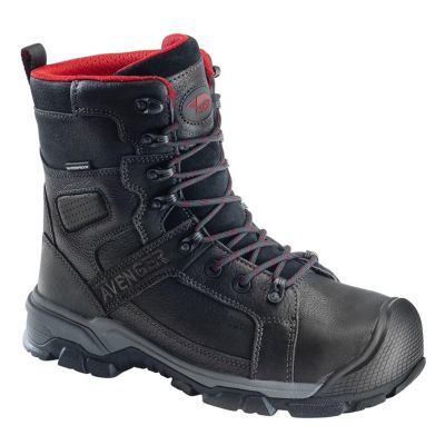 FSIA7335-10.5M image(0) - Avenger Work Boots Ripsaw Series - Men's High-Top 8” Boots - Aluminum Toe - IC|EH|SR|PR - Black/Black - Size: 10.5M