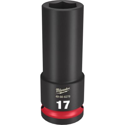 MLW49-66-6278 image(0) - Milwaukee Tool SHOCKWAVE Impact Duty 1/2"Drive 17MM Deep 6 Point Socket