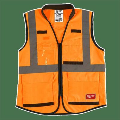 MLW48-73-5094 image(1) - Class 2 High Visibility Orange Performance Safety Vest - 4XL/5XL (CSA)