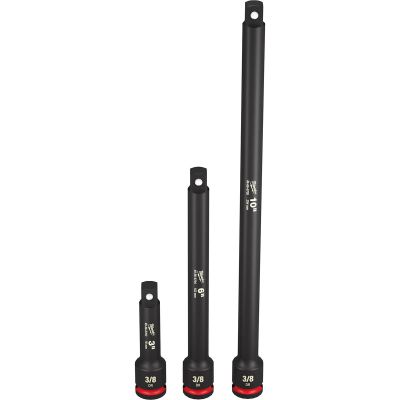MLW49-66-6714 image(0) - Milwaukee Tool 3PC SHOCKWAVE Impact Duty 3/8" Drive Extension Set