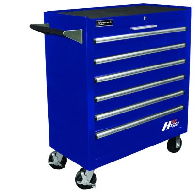 HOMBL04036061 image(0) - H2PRO Series 36" 6-Drawer Roller Cabinet, Blue