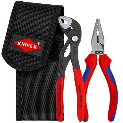 KNP002072V06 image(0) - KNIPEX 2 Pc Mini Pliers in Belt Pouch - Cobra® and Needle-Nose